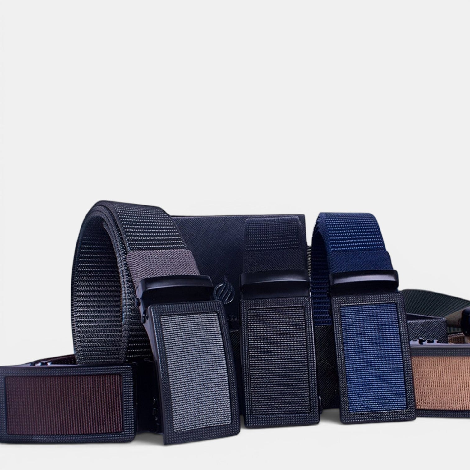 Ceinture Toile Homme Boucle Automatique Grise | Vondrek