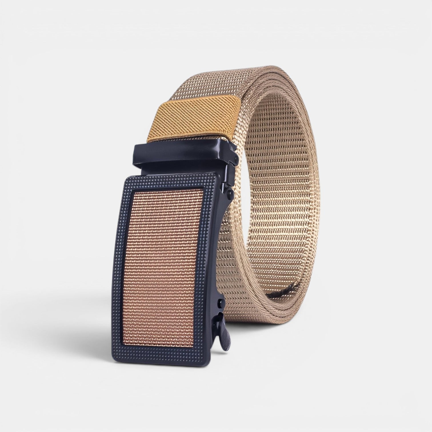 Ceinture Toile Homme Boucle Automatique Grise | Vondrek