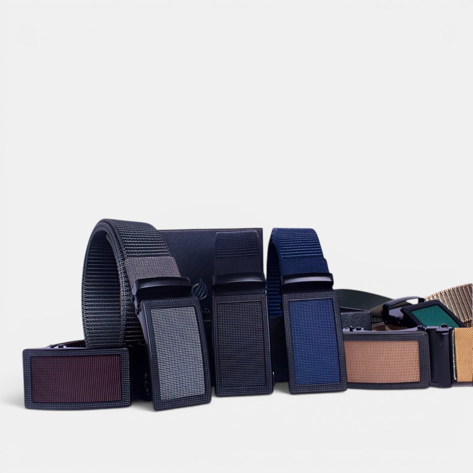 Ceinture Toile Homme Boucle Automatique Grise | Vondrek