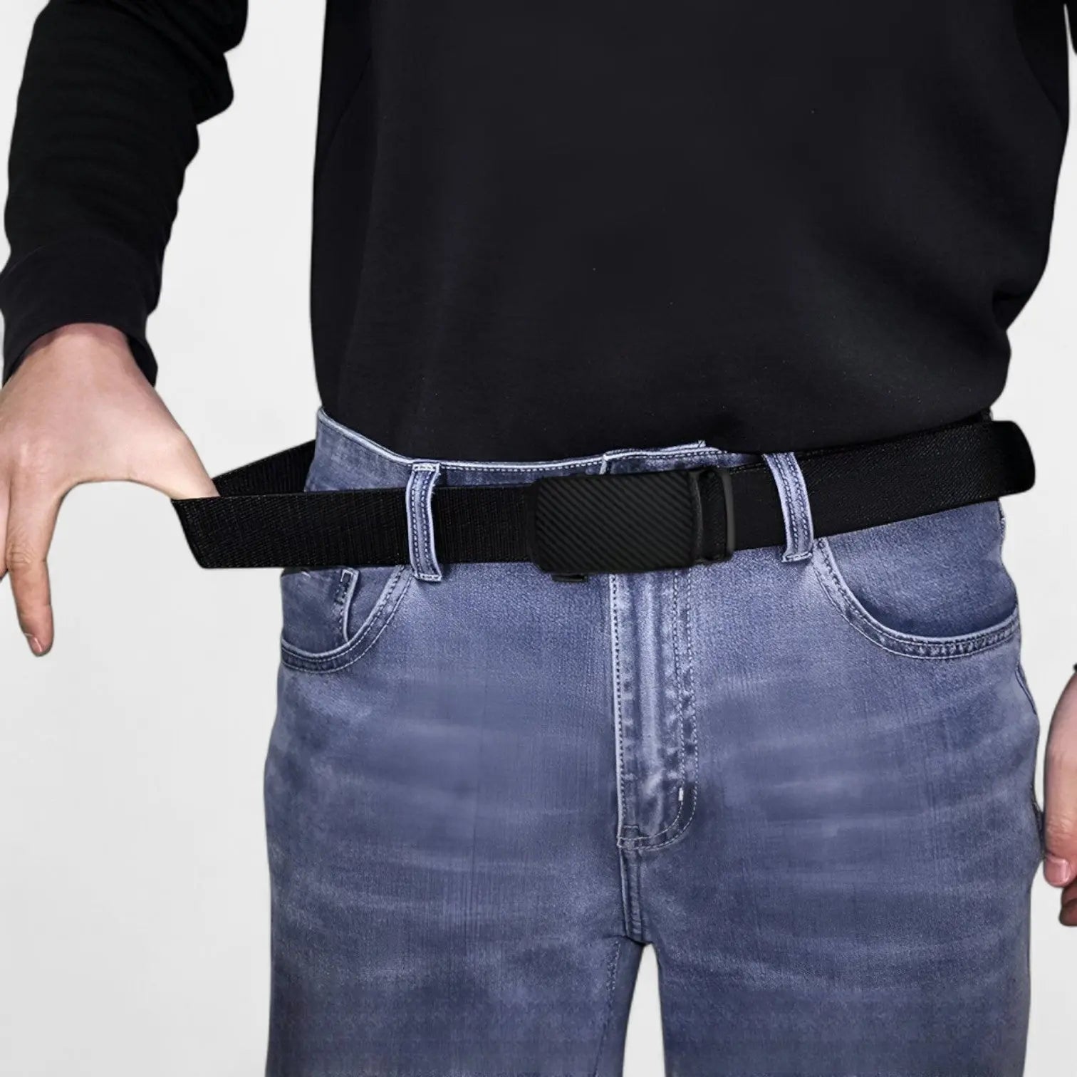 Ceinture Tressée Toile Élastique Homme Boucle Automatique | Tolvex La Maison de la Ceinture