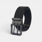 Ceinture Toile Nylon Homme Double Ardillon Noire | Kravden