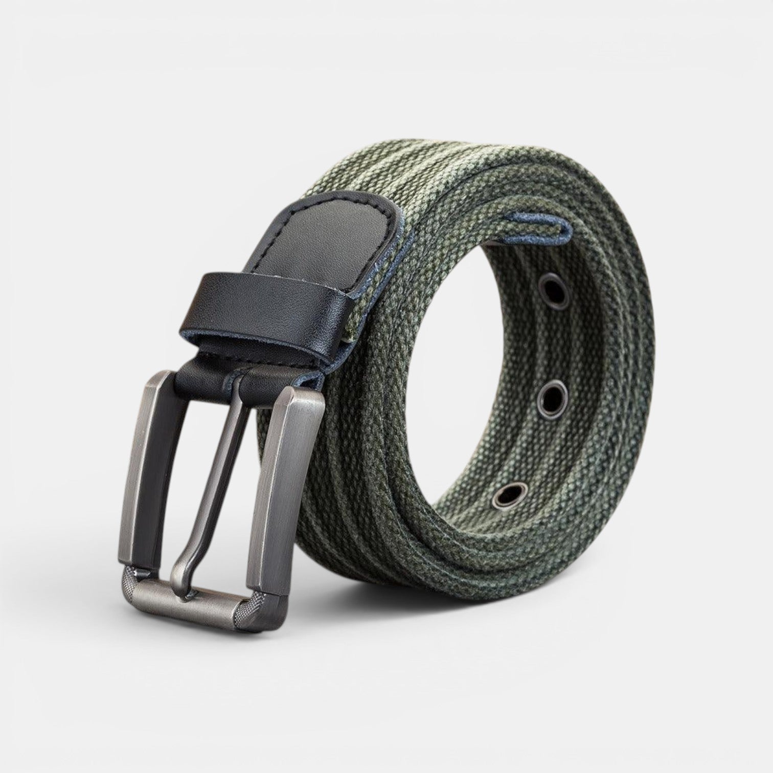 Ceinture Toile Homme Tressée Boucle Ardillon Grise | Norvex