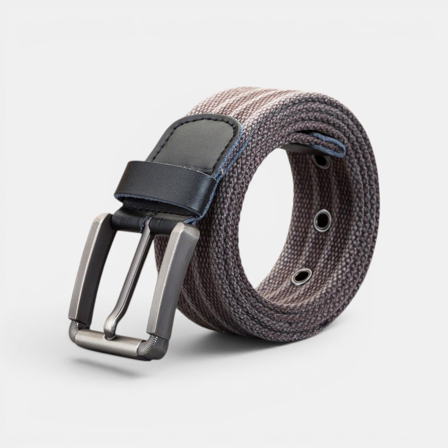 Ceinture Toile Homme Tressée Boucle Ardillon Grise | Norvex