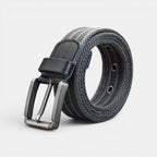 Ceinture Toile Homme Tressée Boucle Ardillon Grise | Norvex