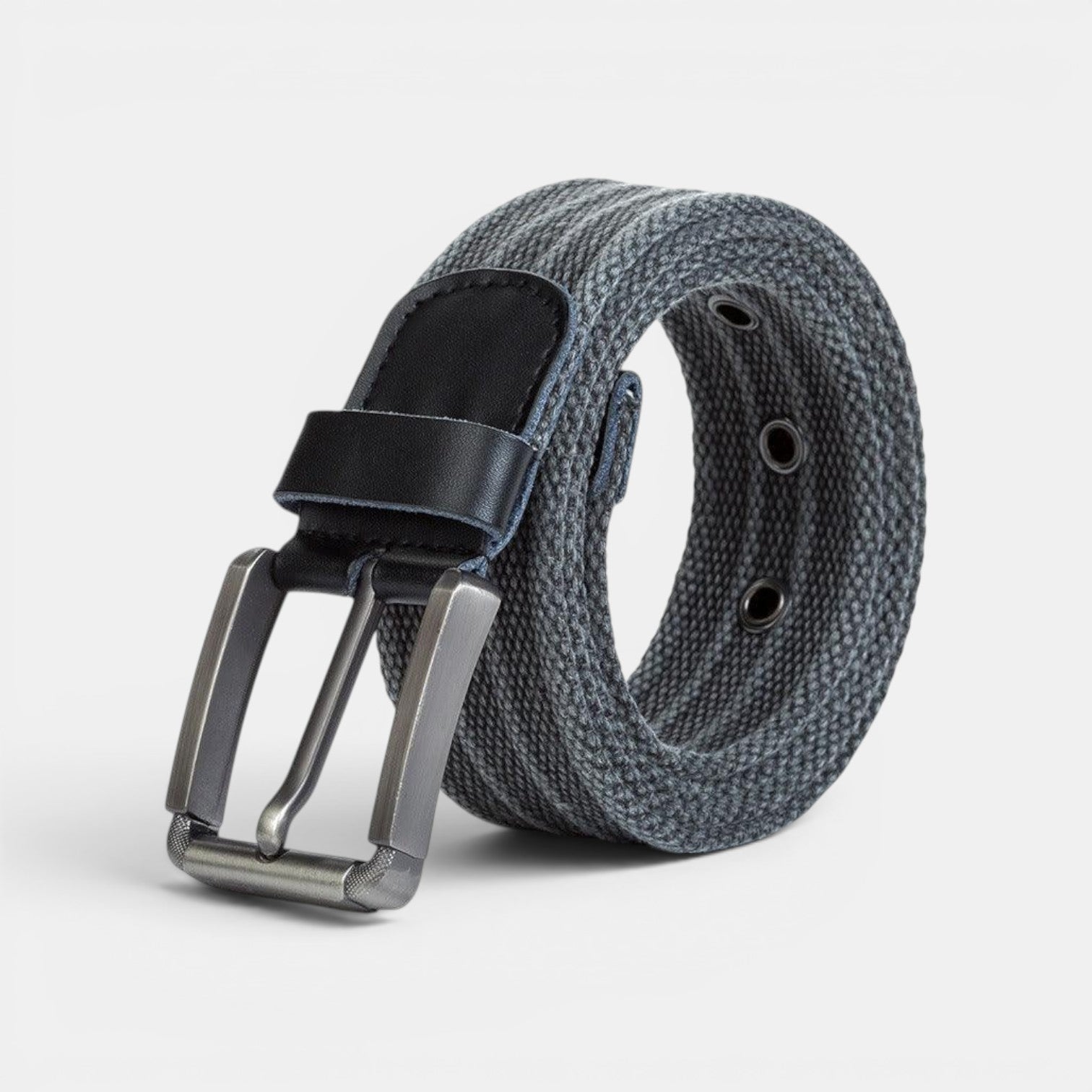 Ceinture Toile Homme Tressée Boucle Ardillon Grise | Norvex