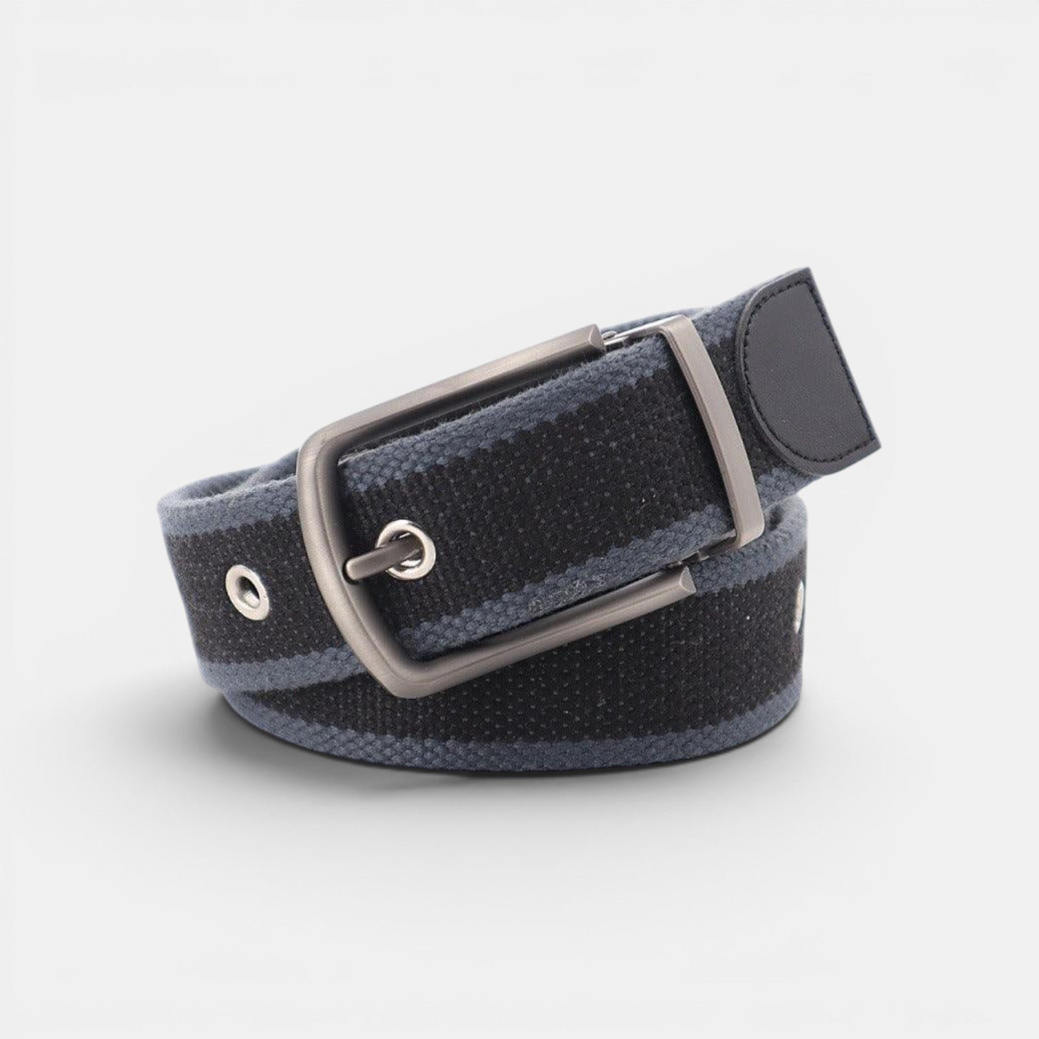 Ceinture Toile Homme Rayée Boucle Ardillon Bleu Marine | Vorkin