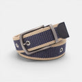 Ceinture Toile Homme Rayée Boucle Ardillon Bleu Marine | Vorkin