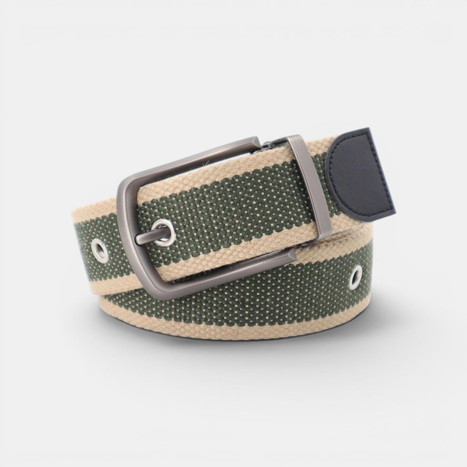 Ceinture Toile Homme Rayée Boucle Ardillon Bleu Marine | Vorkin
