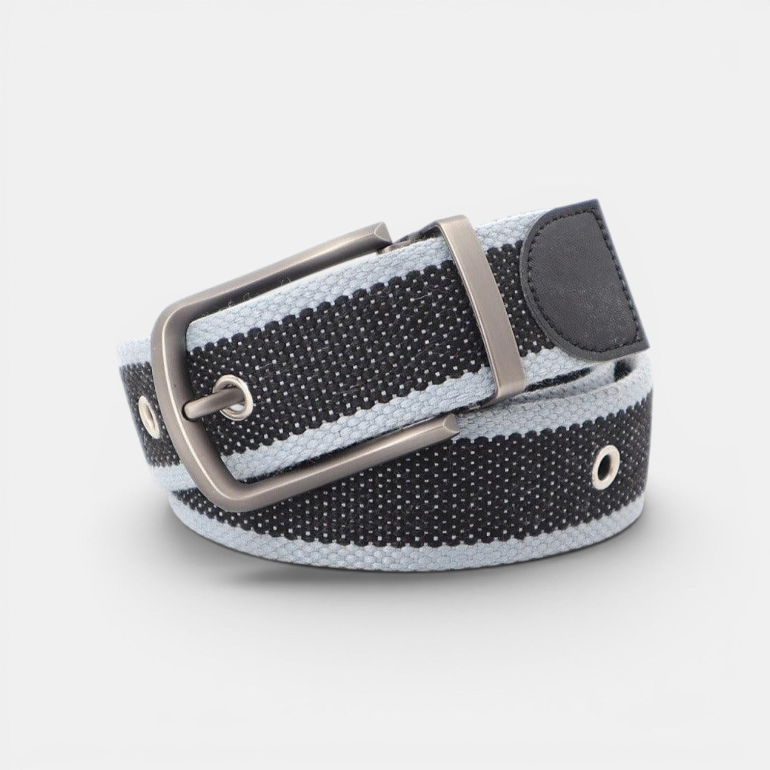 Ceinture Toile Homme Rayée Boucle Ardillon Bleu Marine | Vorkin