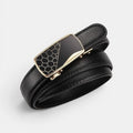 Ceinture Cuir Grainé Femme Automatique Boucle Dorée Décorée | Gilvex La Maison de la Ceinture