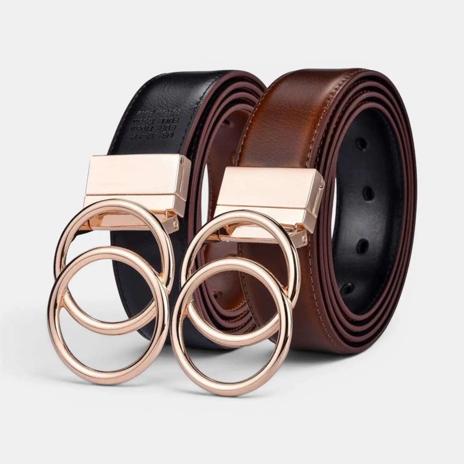 Ceinture Réversible Cuir Femme Boucle Double Anneau | Lorvex La Maison de la Ceinture