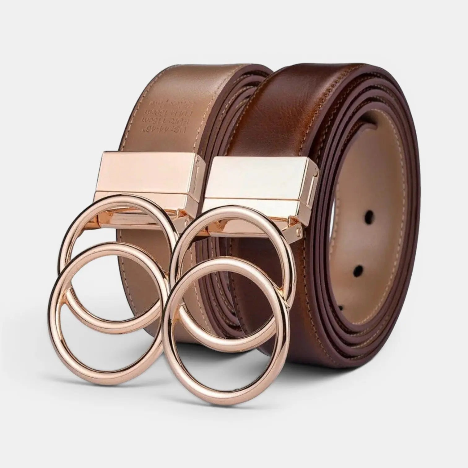 Ceinture Réversible Cuir Femme Boucle Double Anneau | Lorvex La Maison de la Ceinture