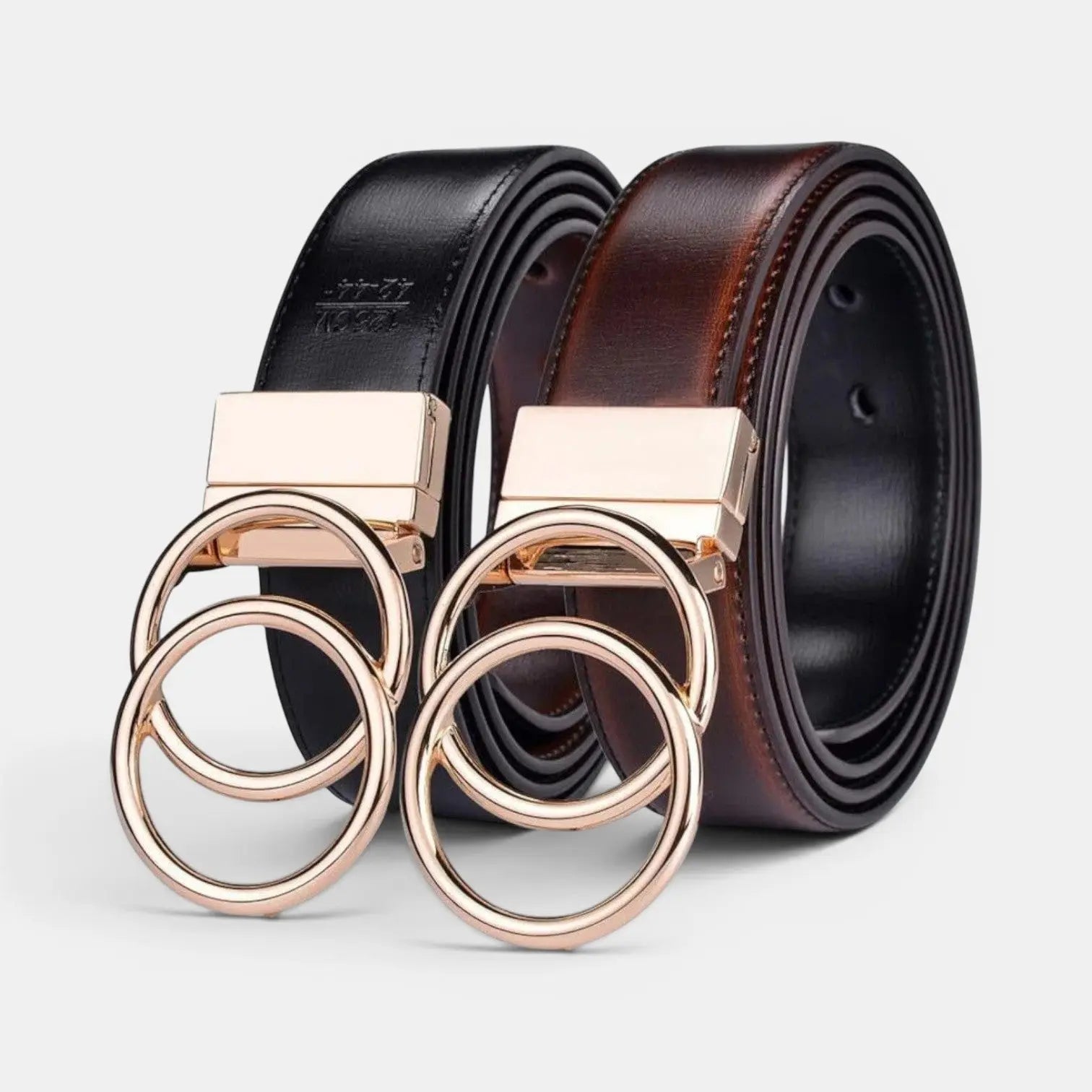 Ceinture Réversible Cuir Femme Boucle Double Anneau | Lorvex La Maison de la Ceinture