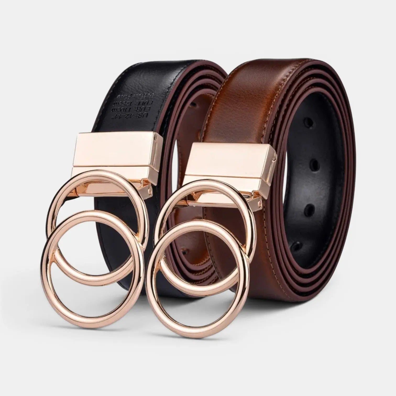 Ceinture Réversible Cuir Femme Boucle Double Anneau | Lorvex La Maison de la Ceinture