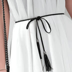 Ceinture Fine à Nouer Simili Vegan Tressée Bohème Femme | Talmix La Maison de la Ceinture