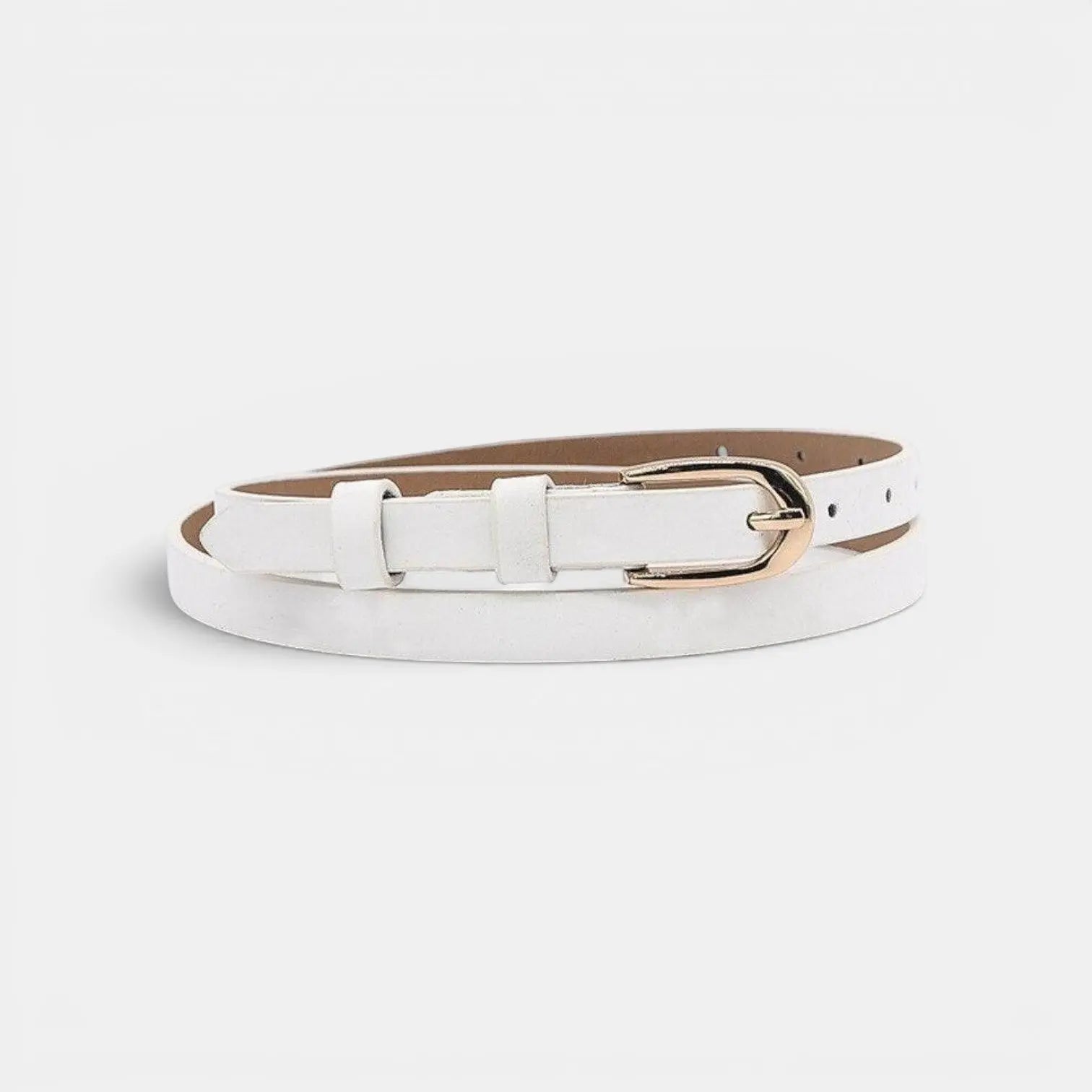 Ceinture Fine Cuir Lisse 1,3 cm Boucle Dorée Femme | Tervix La Maison de la Ceinture