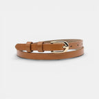 Ceinture Fine Cuir Lisse 1,3 cm Boucle Dorée Femme | Tervix La Maison de la Ceinture