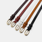 Ceinture Fine Cuir Lisse 1,3 cm Boucle Dorée Femme | Tervix La Maison de la Ceinture