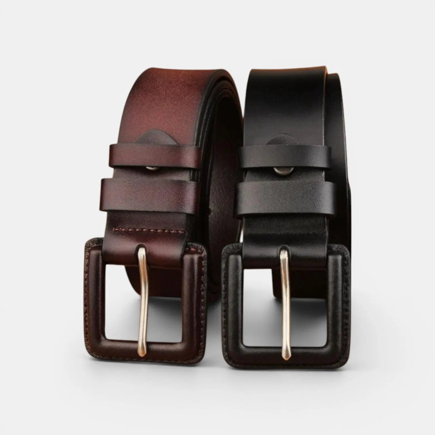 Ceinture Cuir Unisexe Grande Taille Boucle Carrée | Kervax La Maison de la Ceinture