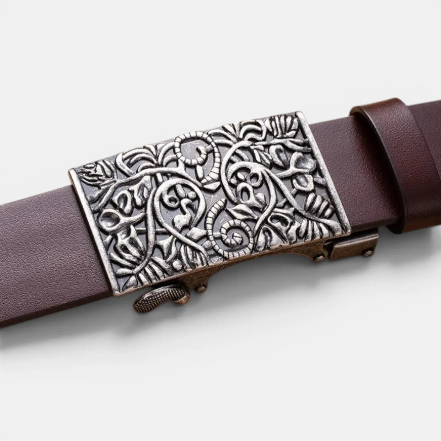 Ceinture Cuir Lisse Boucle Automatique Western Mixte | Varkex La Maison de la Ceinture