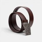 Ceinture Cuir Lisse Boucle Automatique Western Mixte | Varkex La Maison de la Ceinture