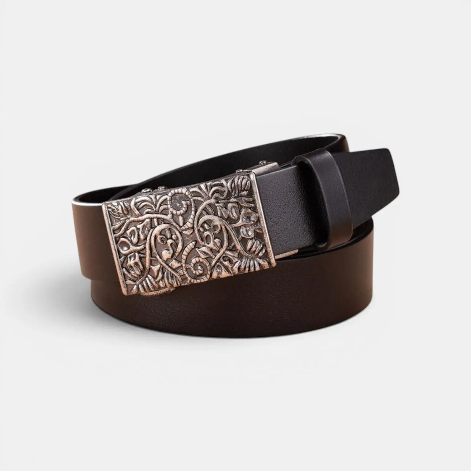 Ceinture Cuir Lisse Boucle Automatique Western Mixte | Varkex La Maison de la Ceinture
