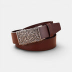 Ceinture Cuir Lisse Boucle Automatique Western Mixte | Varkex La Maison de la Ceinture