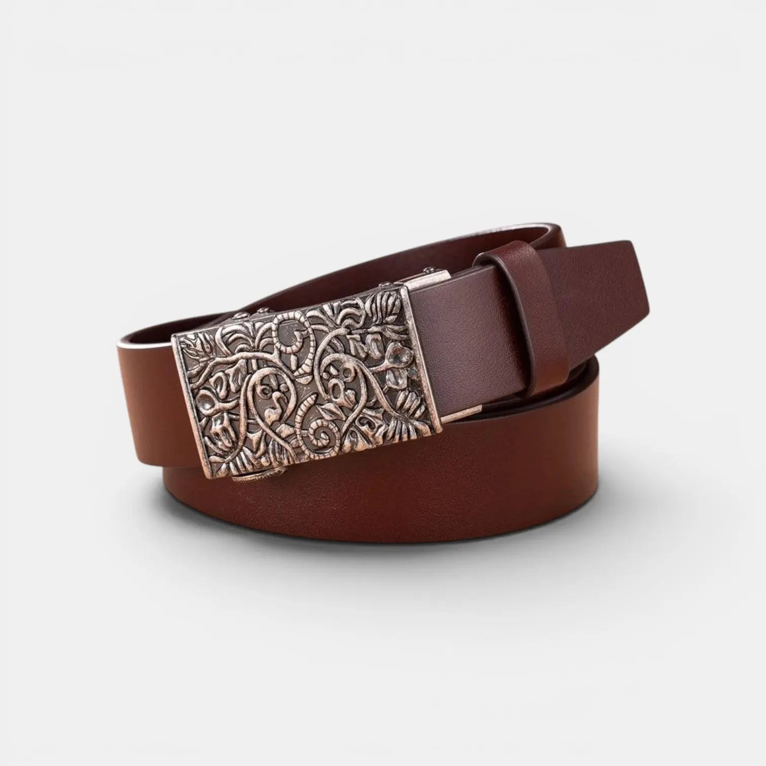 Ceinture Cuir Lisse Boucle Automatique Western Mixte | Varkex La Maison de la Ceinture