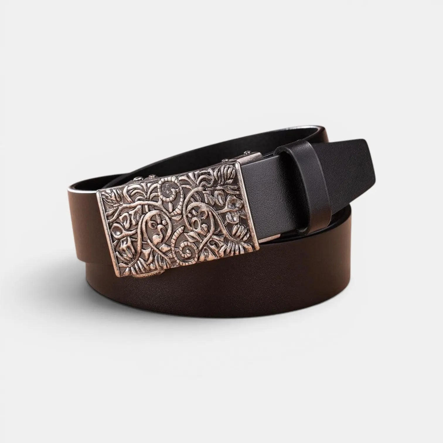 Ceinture Cuir Lisse Boucle Automatique Western Mixte | Varkex La Maison de la Ceinture
