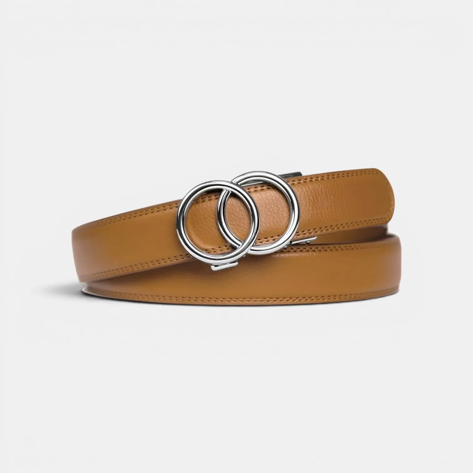 Ceinture Cuir Grainé Sans Trou Boucle Automatique Femme | Ornav La Maison de la Ceinture