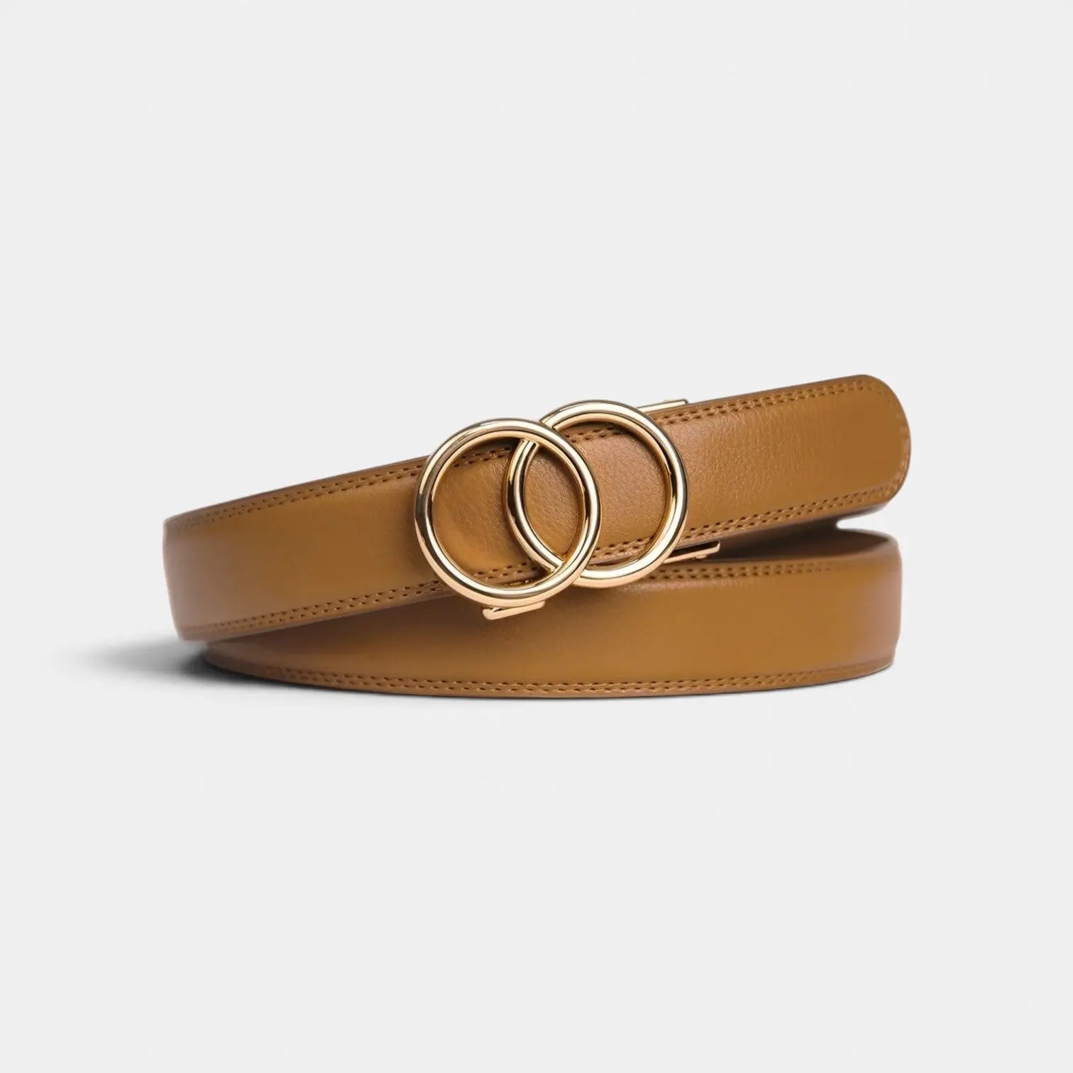Ceinture Cuir Grainé Sans Trou Boucle Automatique Femme | Ornav La Maison de la Ceinture