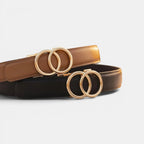 Ceinture Cuir Grainé Sans Trou Boucle Automatique Femme | Ornav La Maison de la Ceinture