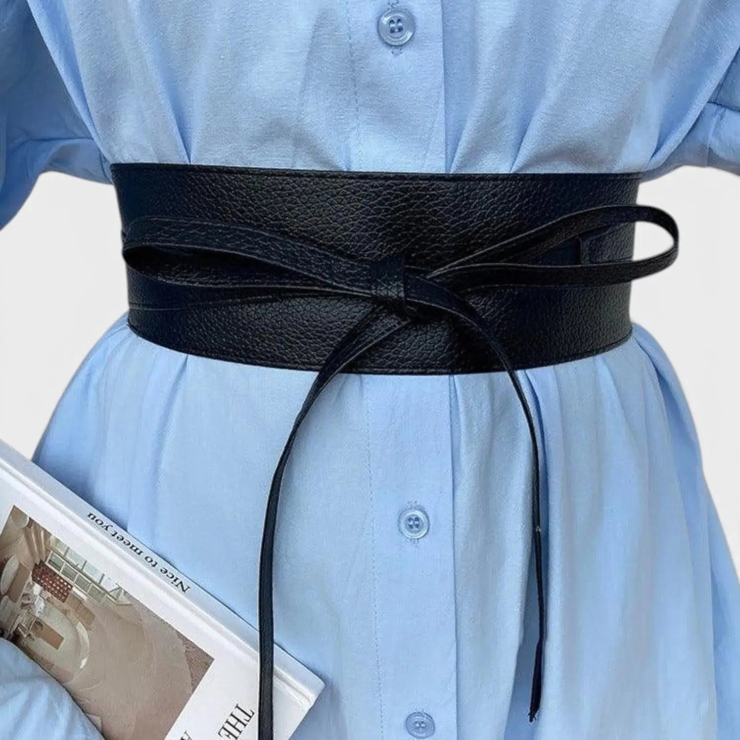 Ceinture Large Simili Vegan à Nouer Sans Boucle Femme | Obelx La Maison de la Ceinture