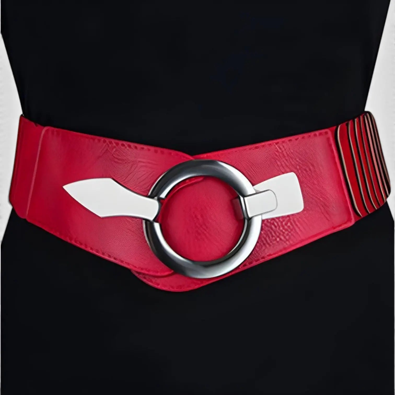 Ceinture Large Élastique Taille Haute Femme Boucle Ronde | Helvox La Maison de la Ceinture