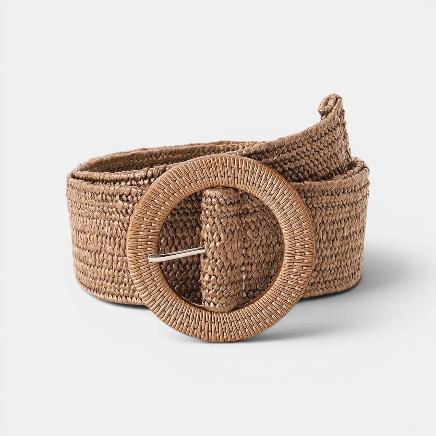 Ceinture Large Raphia Synthétique Tressé Femme Boucle Ronde | Rafvox La Maison de la Ceinture
