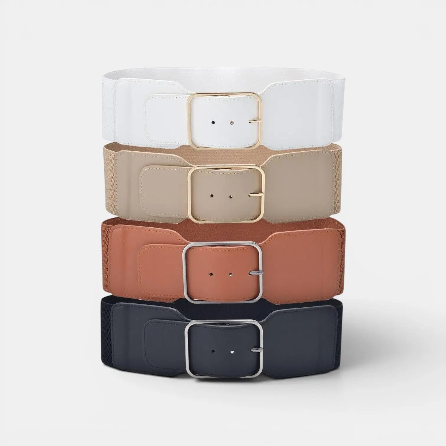 Ceinture Large Élastique Femme Taille Haute Boucle Dorée | Calvex La Maison de la Ceinture