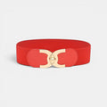 Ceinture Élastique Large Femme Taille Haute Boucle Ronde Dorée | Melvax La Maison de la Ceinture