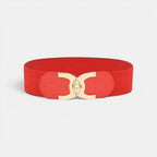 Ceinture Élastique Large Femme Taille Haute Boucle Ronde Dorée | Melvax La Maison de la Ceinture