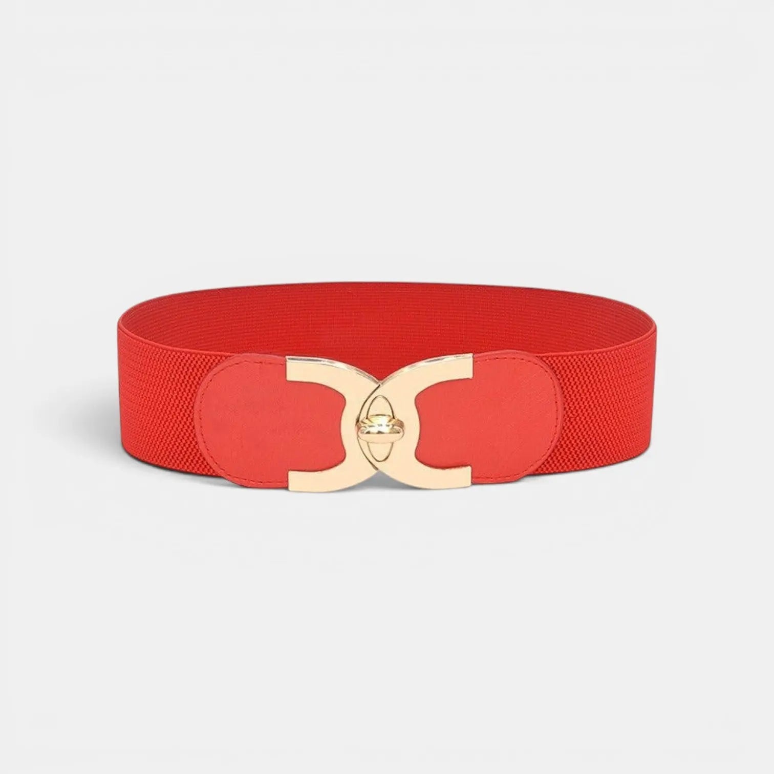 Ceinture Élastique Large Femme Taille Haute Boucle Ronde Dorée | Melvax La Maison de la Ceinture