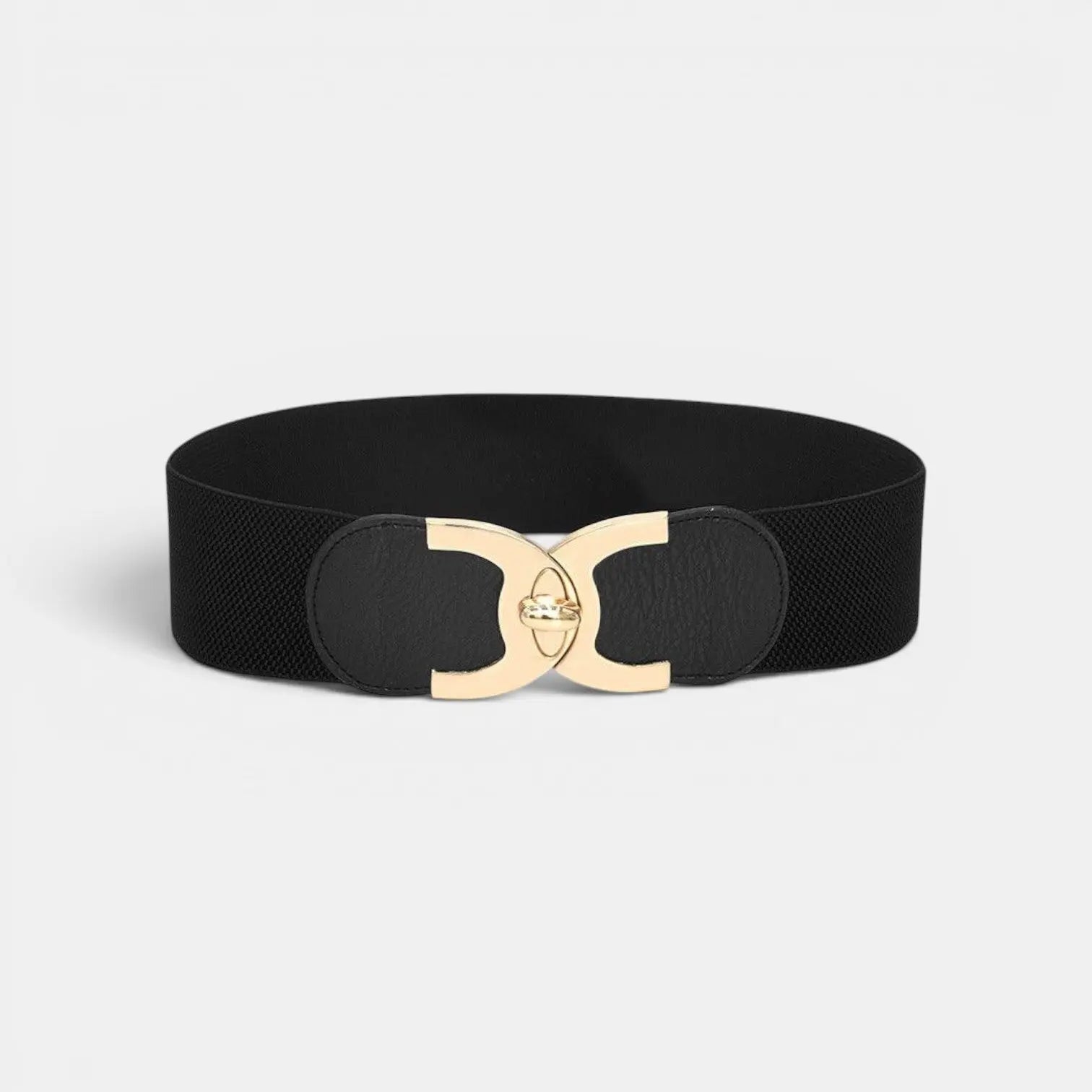 Ceinture Élastique Large Femme Taille Haute Boucle Ronde Dorée | Melvax La Maison de la Ceinture
