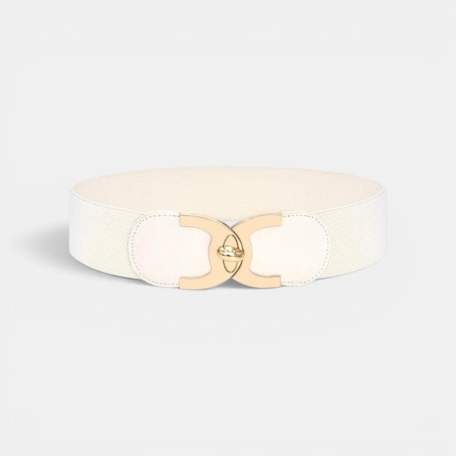 Ceinture Élastique Large Femme Taille Haute Boucle Ronde Dorée | Melvax La Maison de la Ceinture
