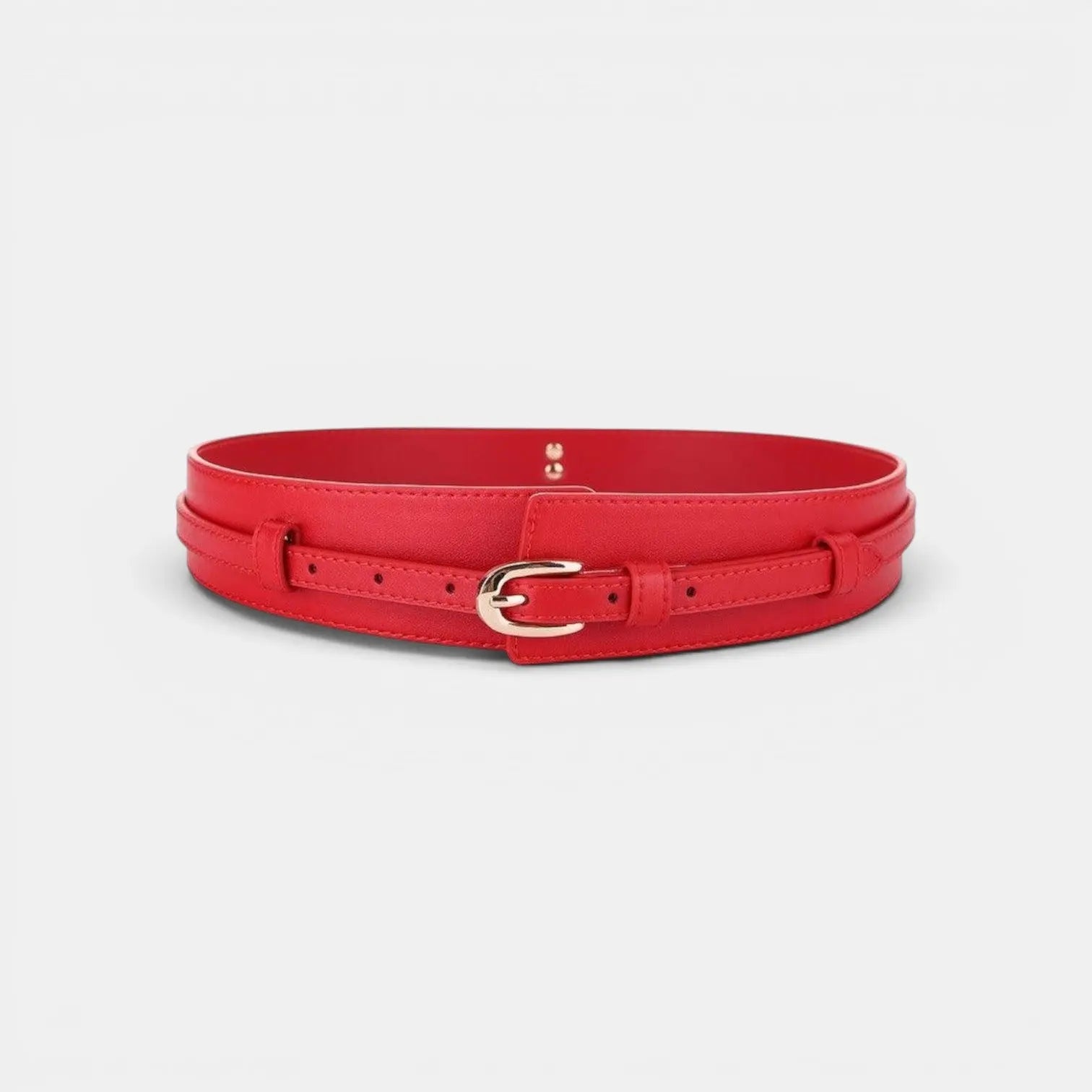Ceinture Large Cuir Lisse Taille Haute Boucle Dorée Femme | Calvex La Maison de la Ceinture