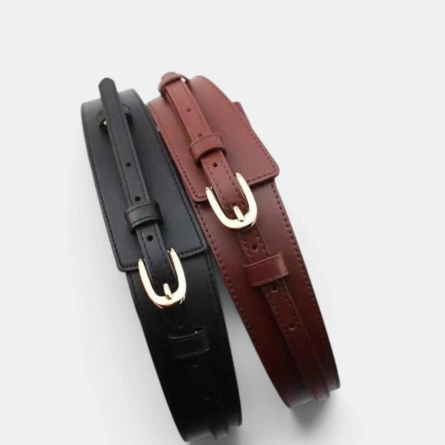 Ceinture Large Cuir Lisse Taille Haute Boucle Dorée Femme | Calvex La Maison de la Ceinture