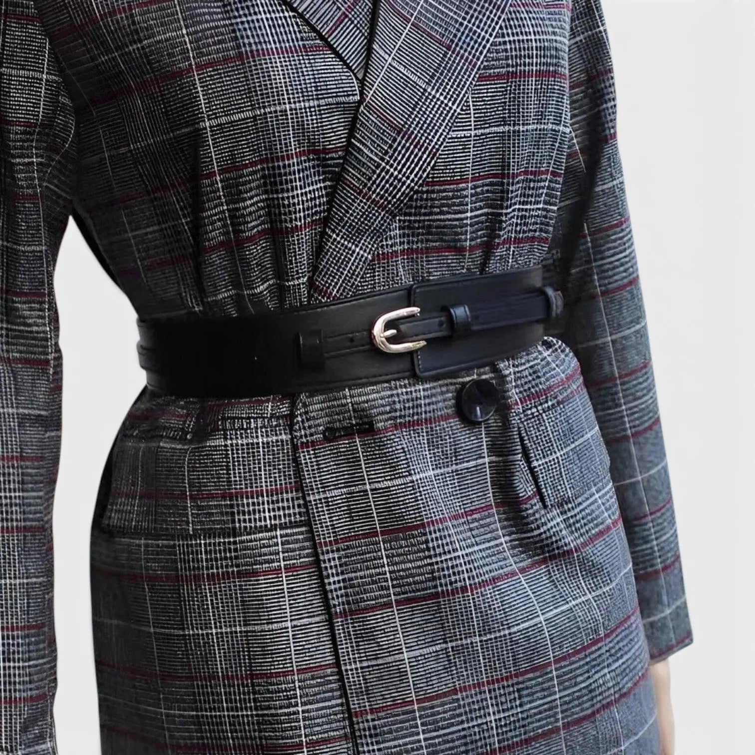 Ceinture Large Cuir Lisse Taille Haute Boucle Dorée Femme | Calvex La Maison de la Ceinture