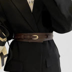 Ceinture Large Cuir Lisse Taille Haute Boucle Dorée Femme | Calvex La Maison de la Ceinture