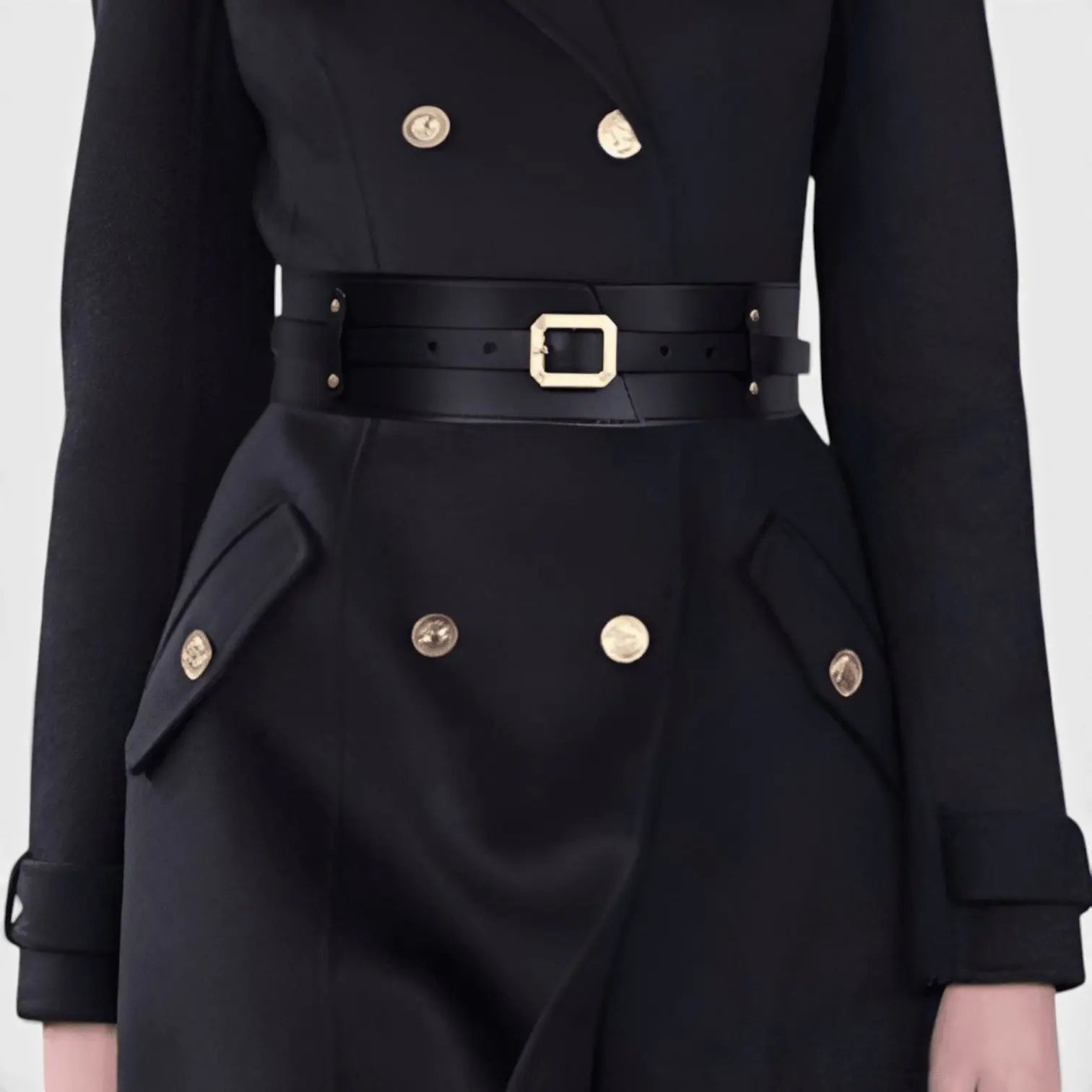 Ceinture Large Simili Cuir Taille Haute Femme Boucle Dorée | Velcor La Maison de la Ceinture