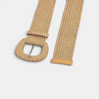 Ceinture Large Raphia Tressé Femme Boucle Arrondie | Sornex La Maison de la Ceinture
