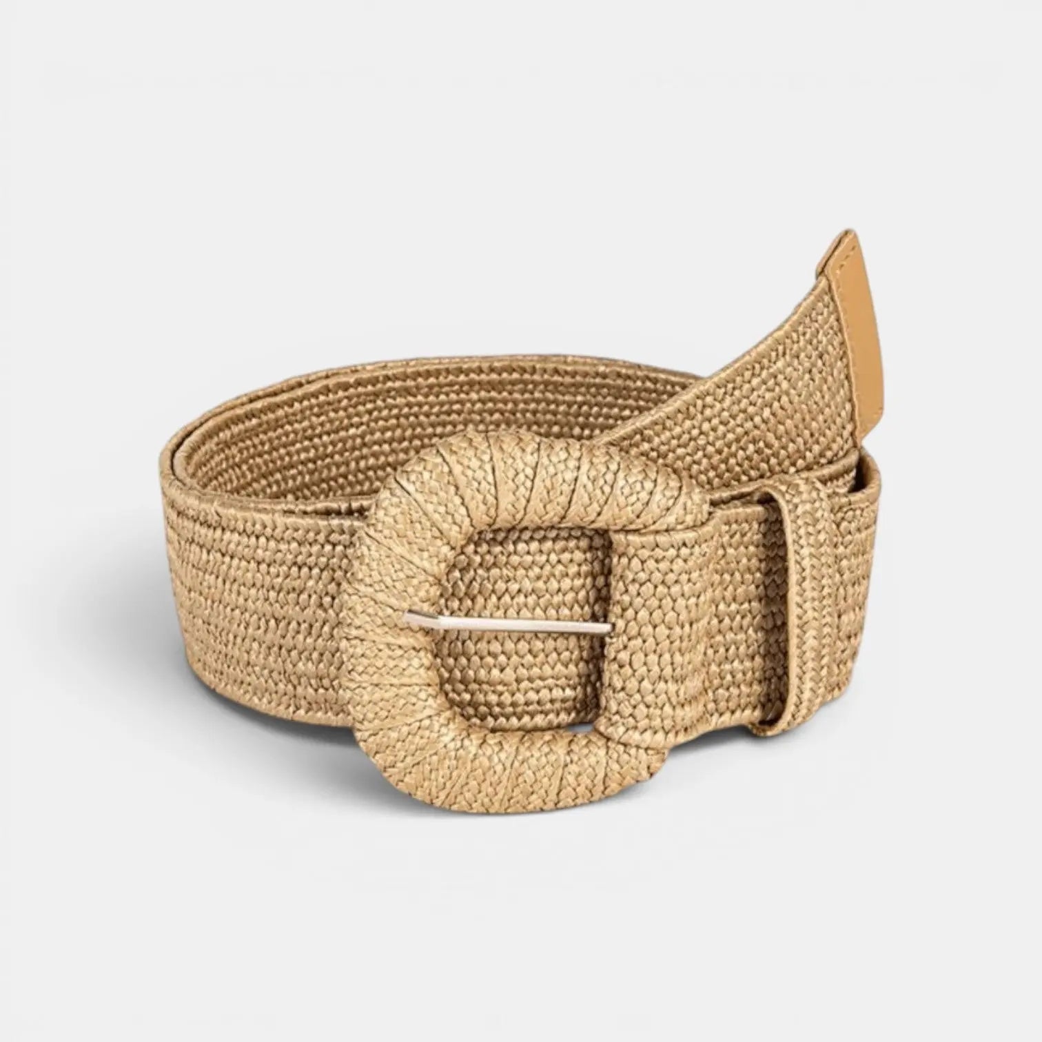 Ceinture Large Raphia Tressé Femme Boucle Arrondie | Sornex La Maison de la Ceinture