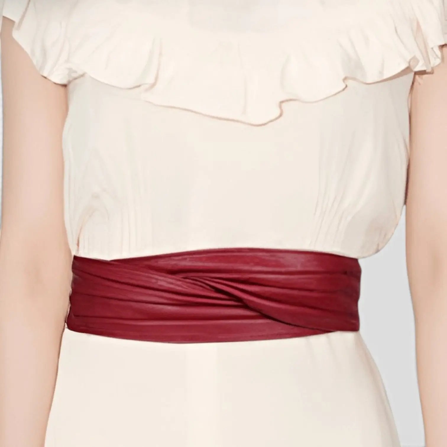 Ceinture Large Simili Vegan Drapée Taille Haute Femme | Orvex La Maison de la Ceinture