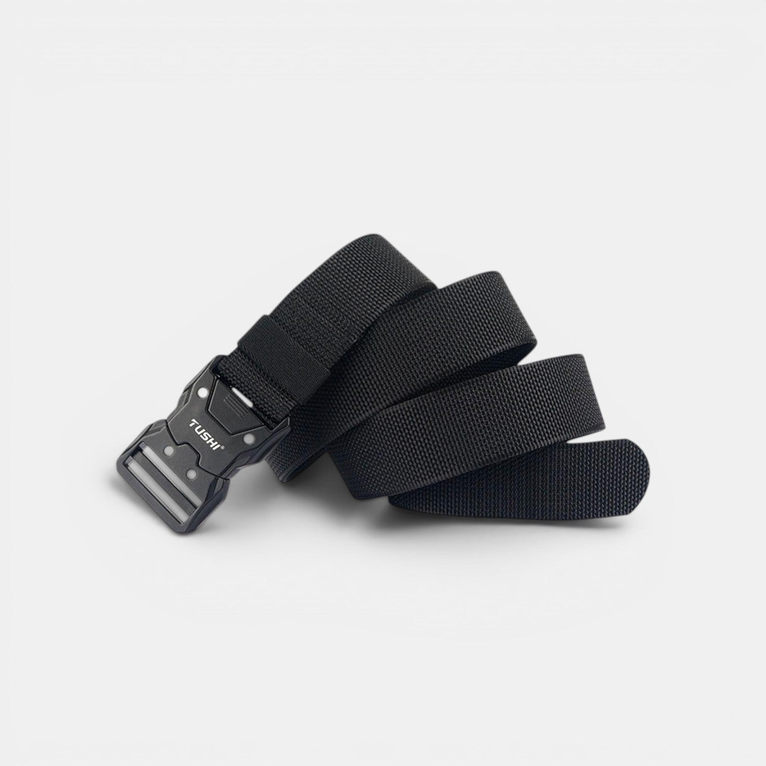 Ceinture Nylon Élastique Homme Boucle Tactique Noire | Kravdon